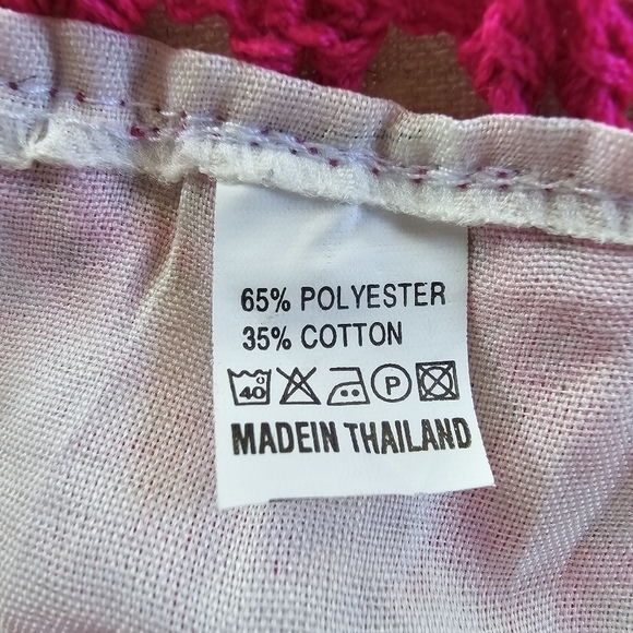 CONVERTIBLE Crochet Top Pink Floral Midi Dress Maxi Skirt Size M - Picture 14 of 16